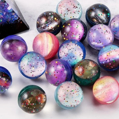 No. 32 solid starry sky elastic ball gashapon machine gashapon toy space universe jump ball bounce ball cross-border supply