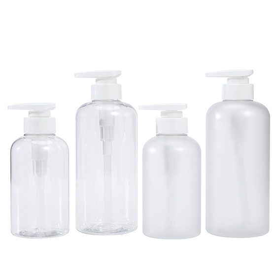 Xumin packaging 300ml transparent shower gel bottle shampoo bottle 500ml large capacity pet press bottle Lotion Bottle