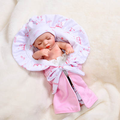 Simulation Baby Rebirth Doll 30cm Vinyl Doll Soft Rubber Baby Sleeping with Children Play House Toy