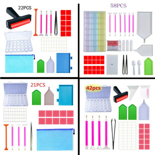 Diamond painting tool accessories point drill pen cross stitch kit Diamond storage box self-sealing bag point drill tool kit set
