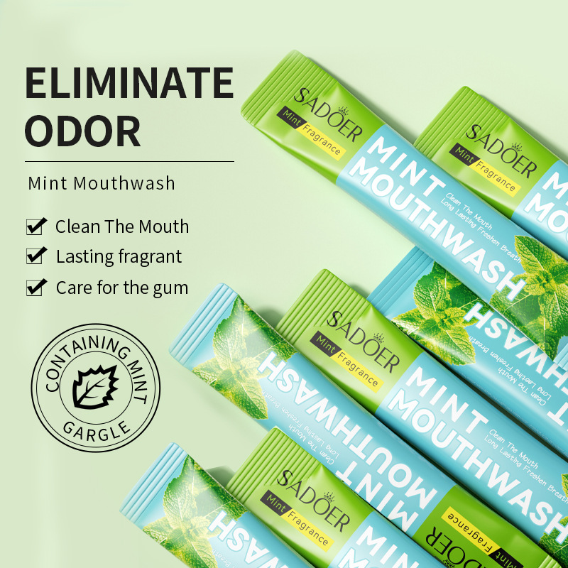 English mouthwash strip SADOER cleaning care oral disposable portable cleaning cross-border foreign trade Wholesale