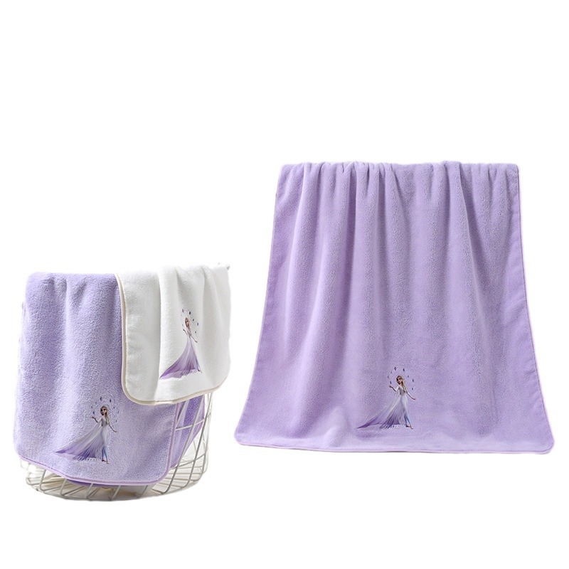 Cartoon Thickened Quick-drying Pure Cotton Gauze Bath Towel Super Absorbent Beach Towel Adult Couple Household Hair-free Big Bath