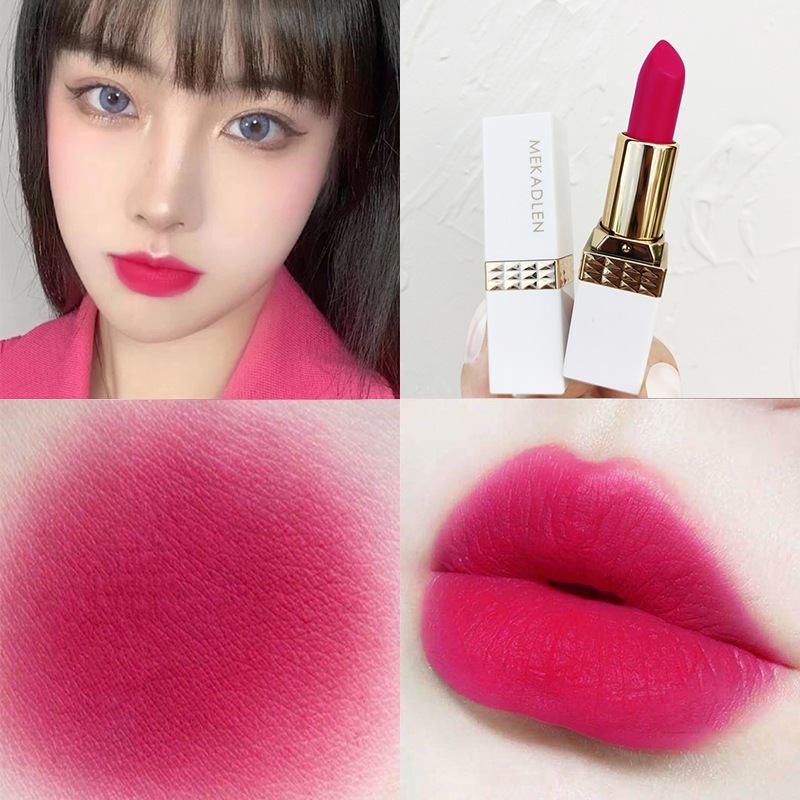 McCartyron dragon fruit color lipstick women's group rose red purple berry peach pink light milk tea color bean paste color lipstick