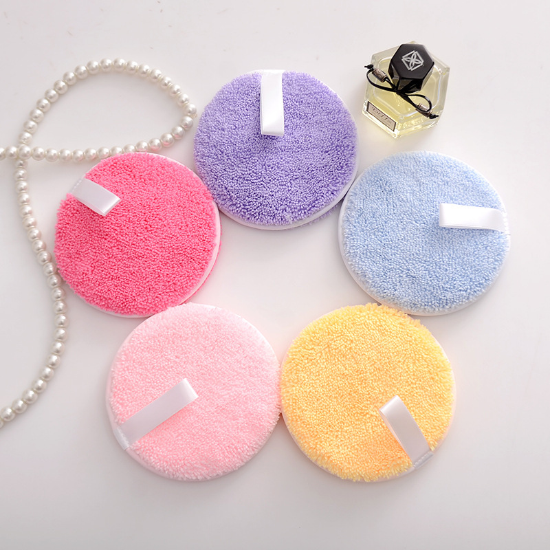 recommend Round Makeup Remover Pad Washable Wet and Dry Cosmetic Remover Towel Cleansing Makeup Remover Dry Puff