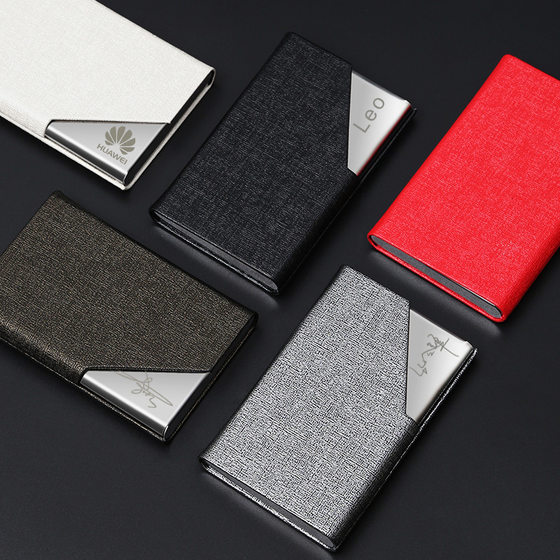 Creative gift stainless steel business card case aluminum alloy business card holder exhibition gift card case business card holder custom LOGO