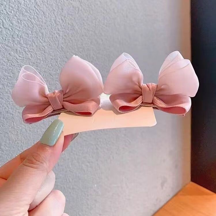 El lindo lazo tridimensional de gelatina para niños de estilo extranjero con orejas de clip y tocado de tela completa no daña al bebé._voghion.com