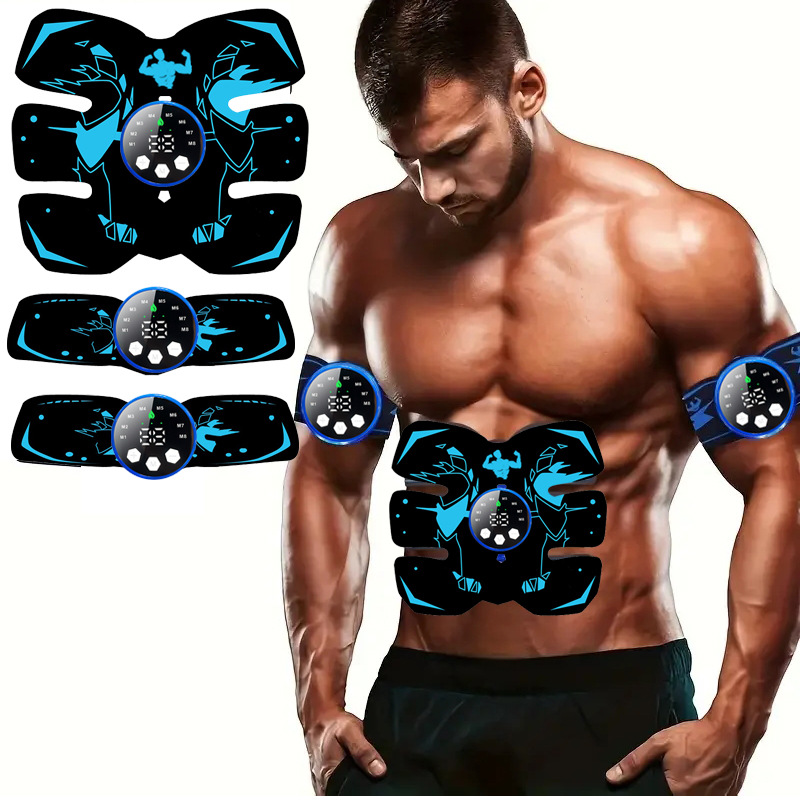 New EMS Rechargeable Abdominal Fitness Instrument Abdominal Trainer Home Sports Fat Shaker Lazy Fitness Equipment Abdominal Muscle Sticker