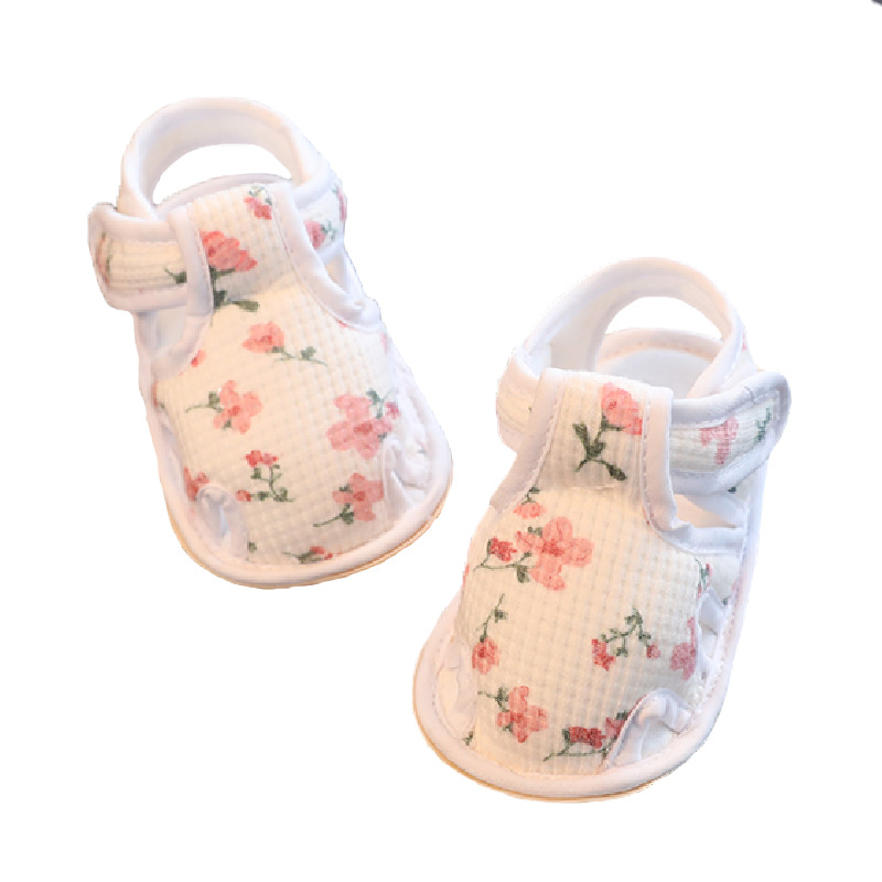 Baby sandals summer baby soft bottom 0-3 months 6-9 men and women children do not drop breathable step newborn shoes