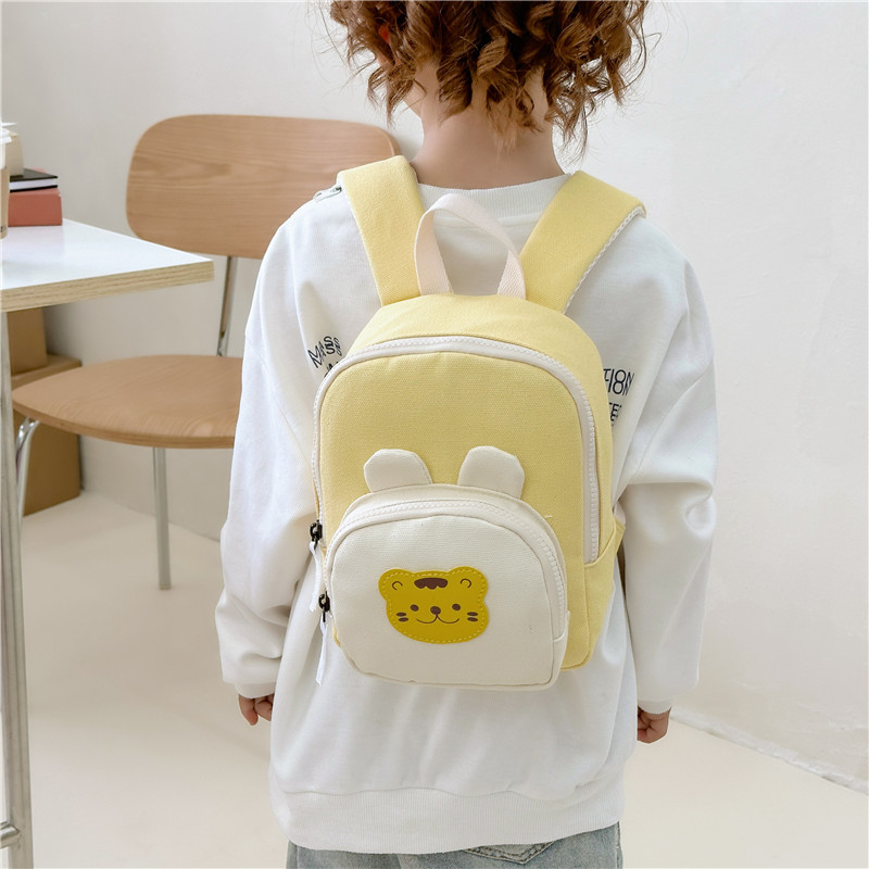 新款儿童包包时尚撞色幼儿园背包卡通可爱迷你双肩包简约男女童包