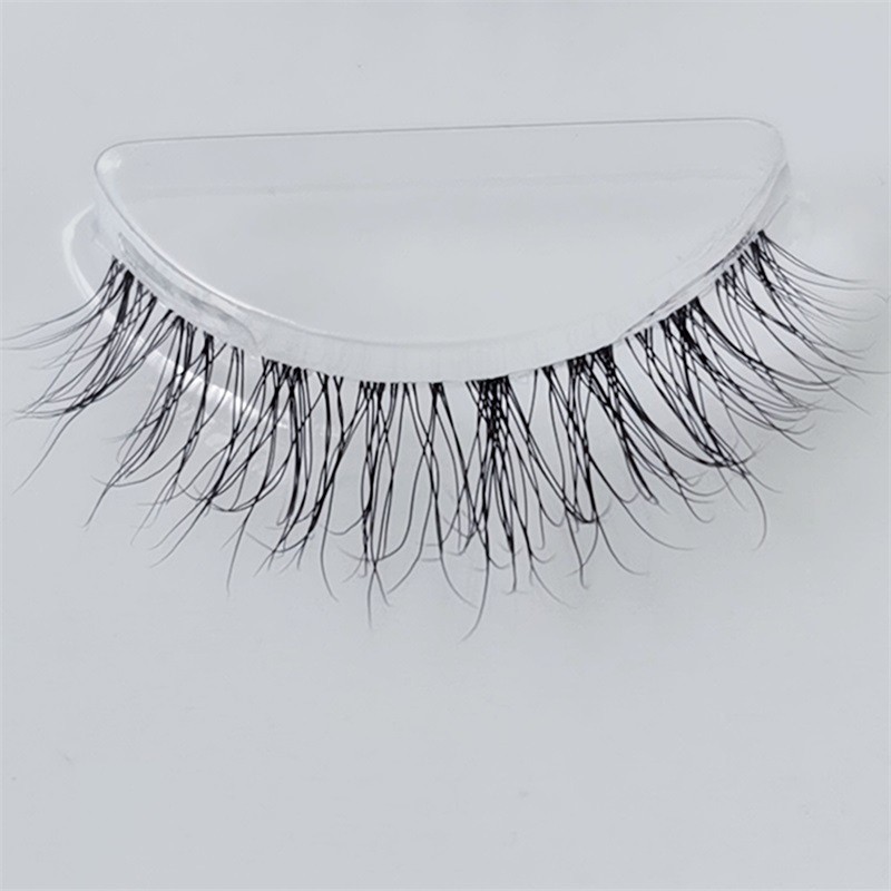 New False Eyelashes 3 Pairs Natural Messy Short Style Simulated Thin Stick Single Filament Wire Transparent Stick Multi-Level Fake Sable Hair 9 Styles