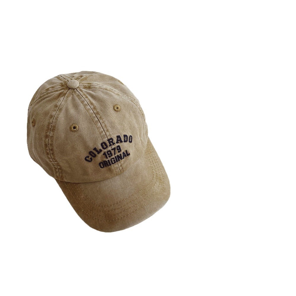 Niche American-style distressed children's baseball cap retro versatile washed cowboy hat boys and girls sun-proof peaked cap