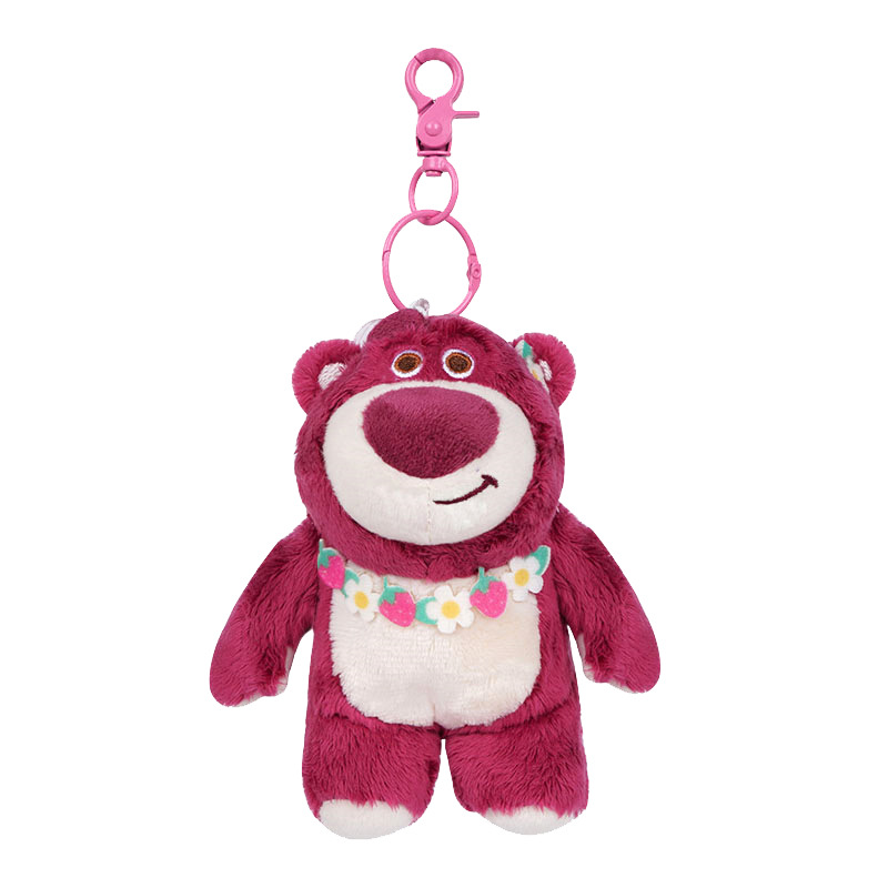 Genuine Disney Authorized Strawberry Bear Keychain Plush Pendant for Girls School Bag Bag Hanging Ornaments Birthday Gift