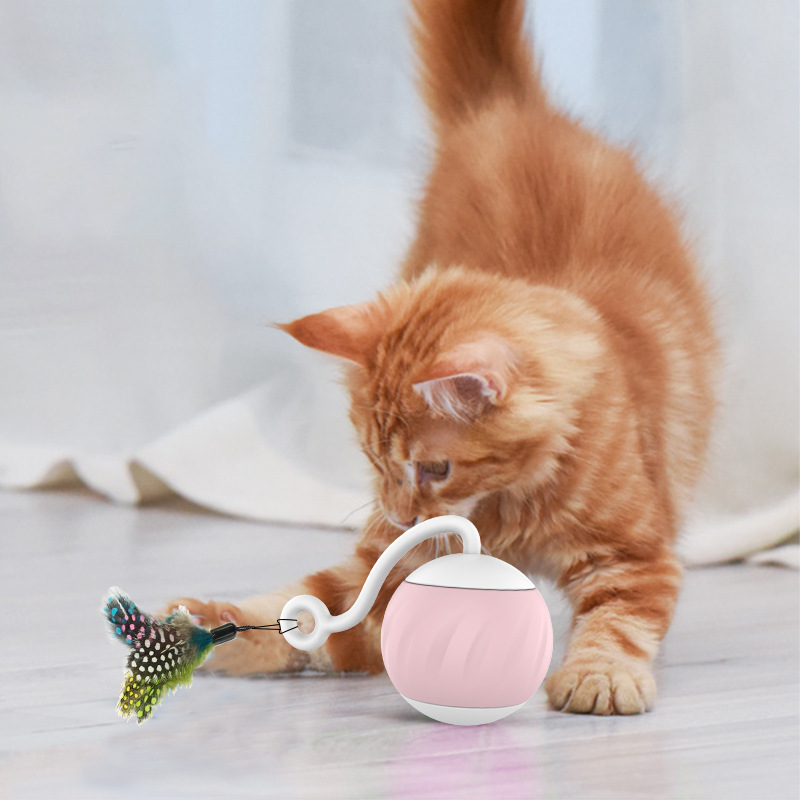 アマゾンの人気電気猫のおもちゃのローラーボールの知能は猫のおもちゃのボールの音をからかって発光を制御します。|undefined