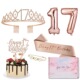 17 Rose Gold Crown Shoulder Strap Gift Box Pin Cake Decoration