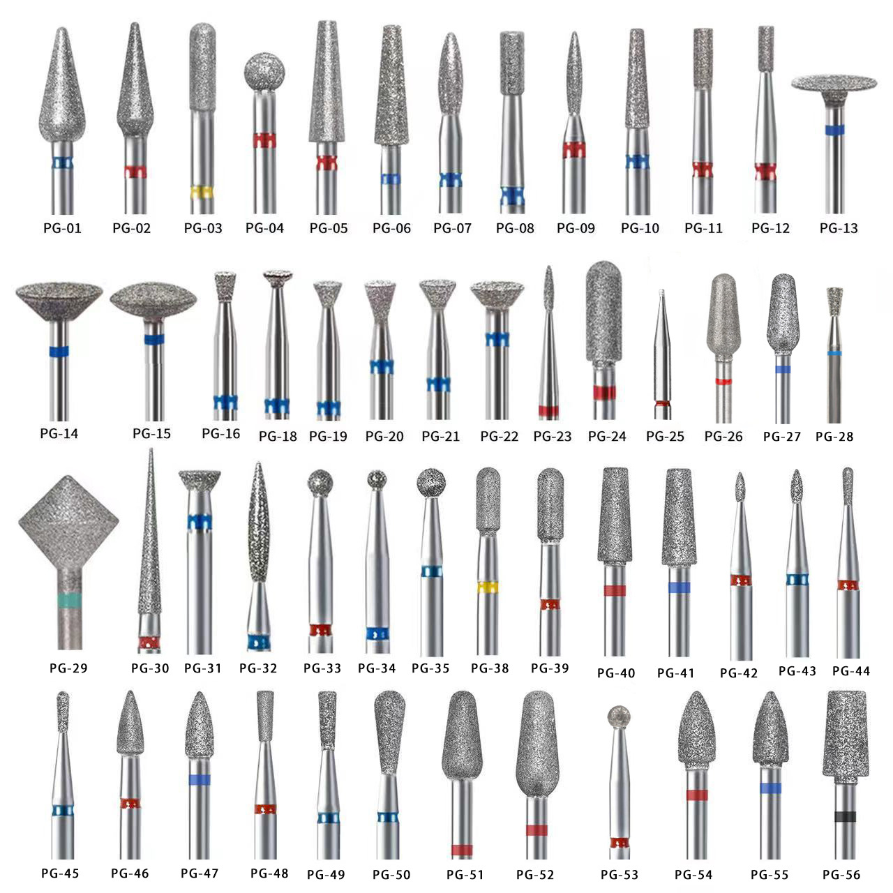 Cross-border nail art Russian diamond grinding head pre-treatment nail surface grinding out small pocket nail art tools