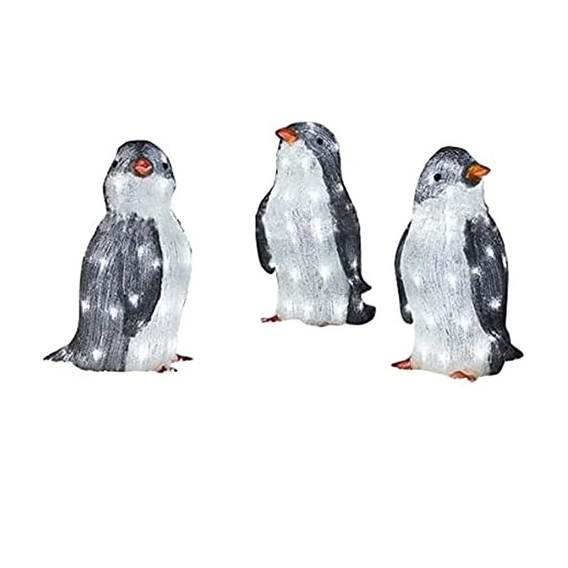 Light-Up Penguin Christmas Decoration New Luminous Penguin Ground Plug