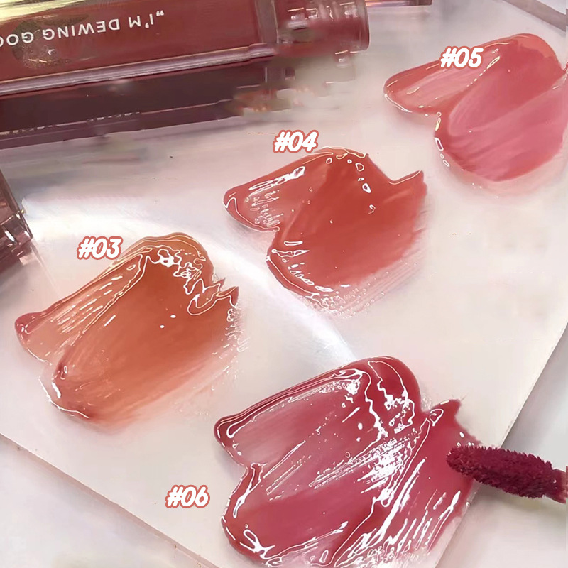 Internet celebrity same style Dew lip glaze moisturizing moisturizing water light mirror lip glaze non-fading non-stick Cup lipstick female high-looking