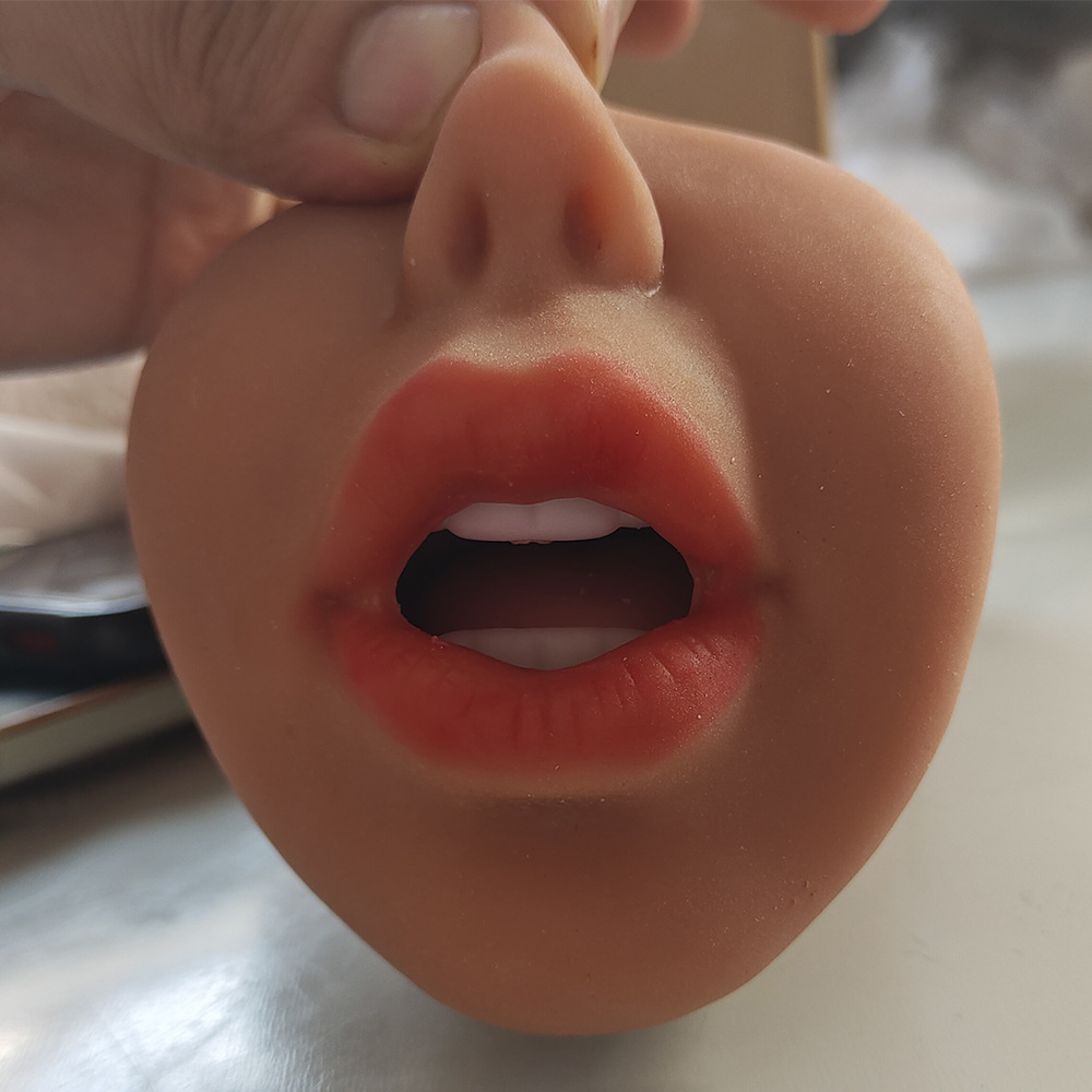 Cross-Border Men's three-channel famous device reverse mold double head with nose masturbation silicone products aircraft Cup sex toys
