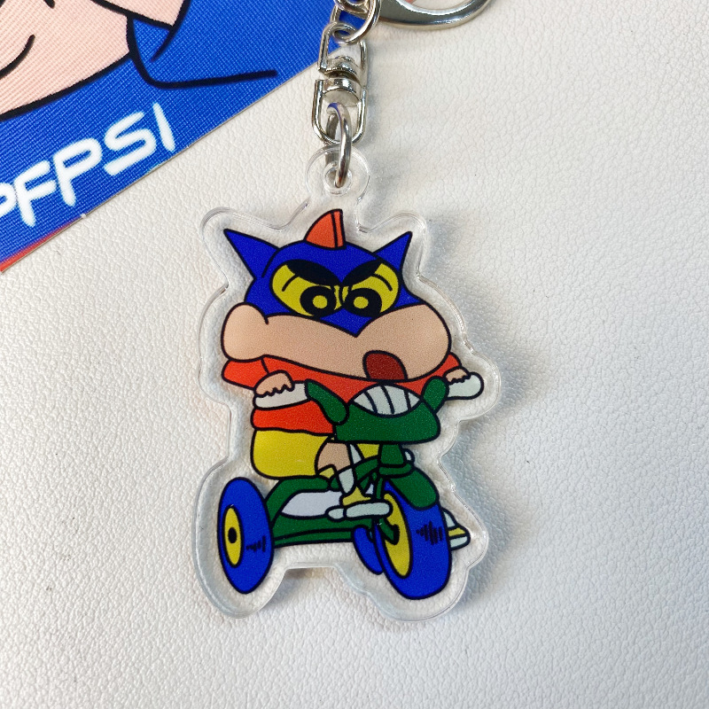 Crayon Small New Keychain Pendant for Family Acrylic High-value Couple's Student Gift Cartoon Hanging Ornaments