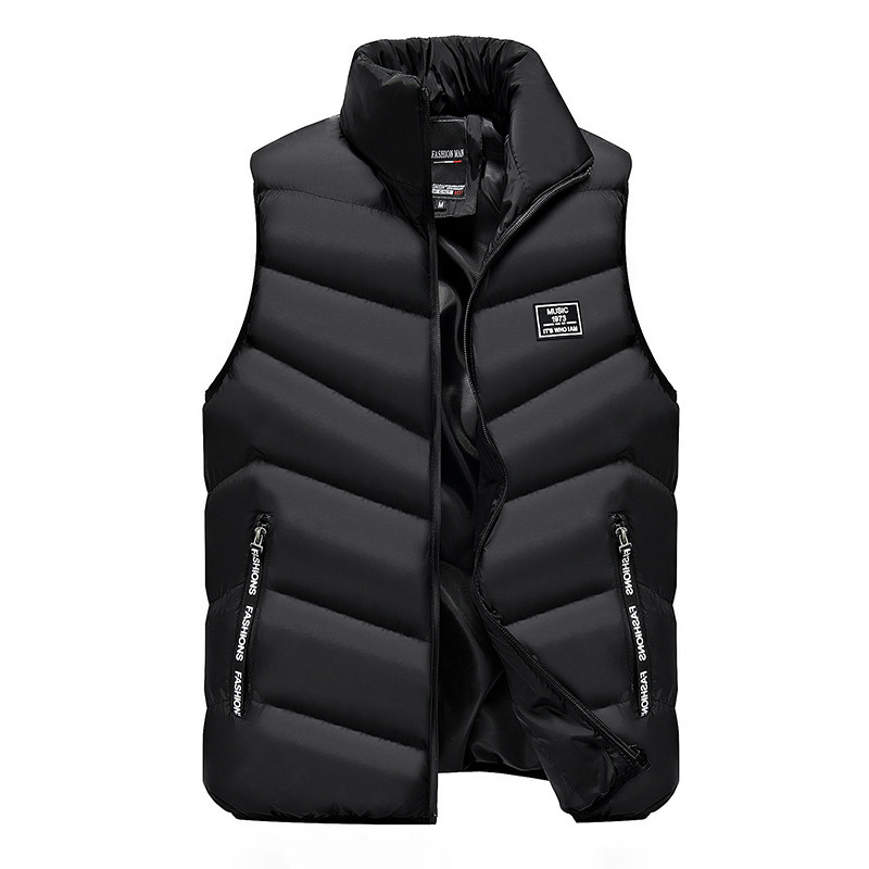 On behalf of men's cotton-padded jacket vest 2021 Winter new fashion youth fashion warm coat spot thick coat