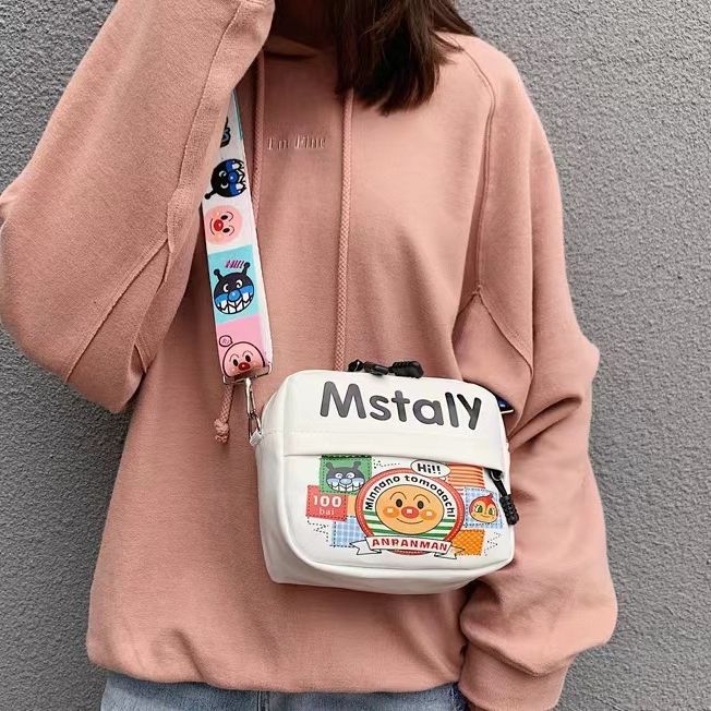 Cartoon Printed PU Mobile Phone Bag Women's 2023 Autumn Street Fashion Shoulder Crossbody Bag Fashionable All-match Crossbody Bag