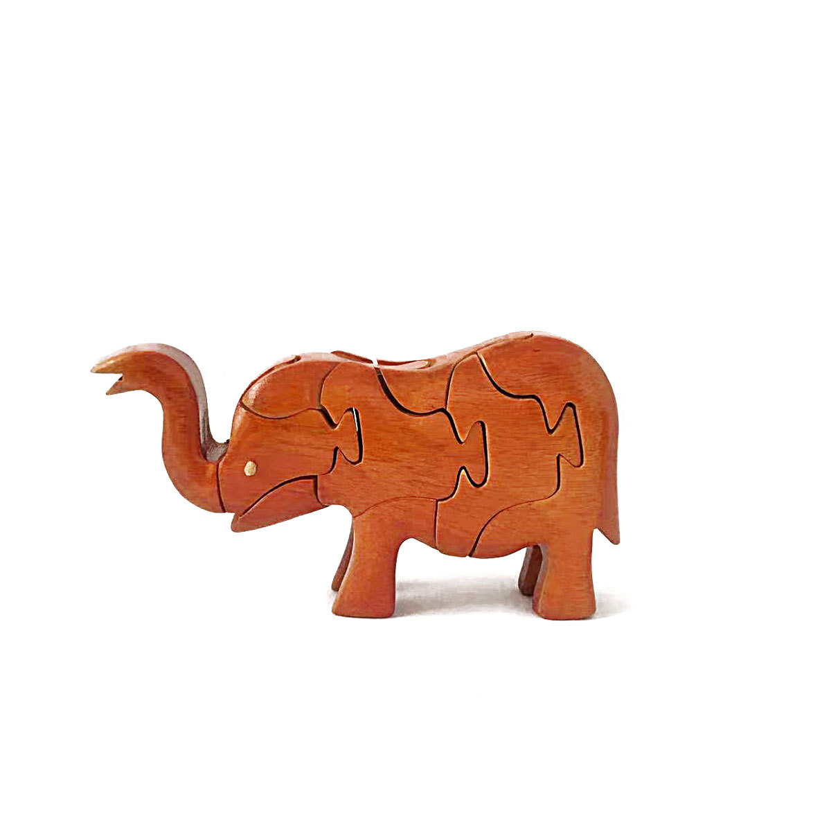 Twelve Zodiac Luban lock full set of wooden children's puzzle unlock mortise toy model Kong Ming lock animal building blocks