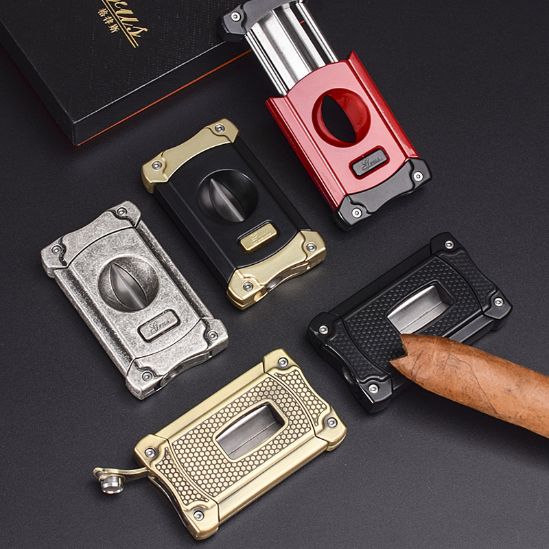grus/gurus cigar shears V-shaped cigar knife multi-function stainless steel sharp blade v-cut portable snow