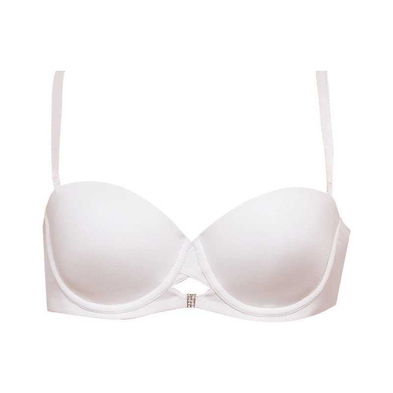 Adjustable Bra Women's Thin Glossing Seamless Underwear Underwear Panties Collapsing Ass Soft Steel Ring Small Chest Push-up Bra Set