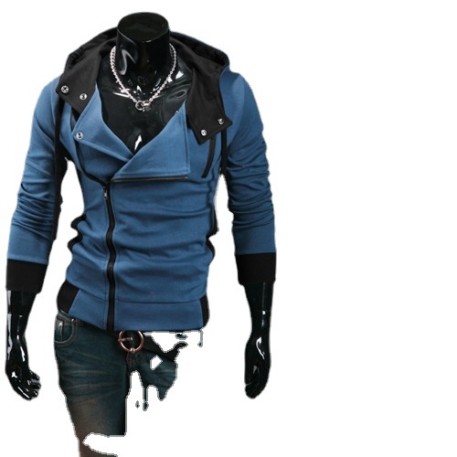 Foreign trade ebay autumn and winter clothing Korean men's hooded sweater coat men's cardigan slim fit sweater men's