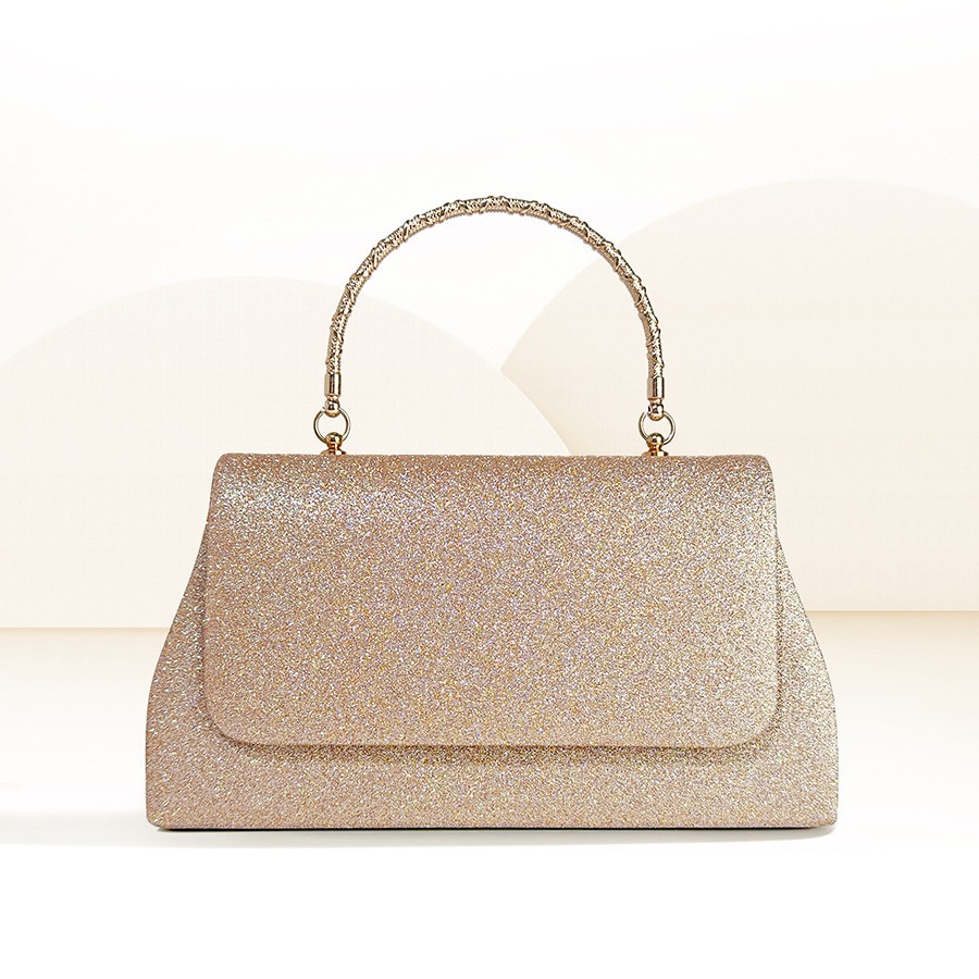 2003 spot new cross-border ladies handbag small glitter hand bag fashion simple banquet bag