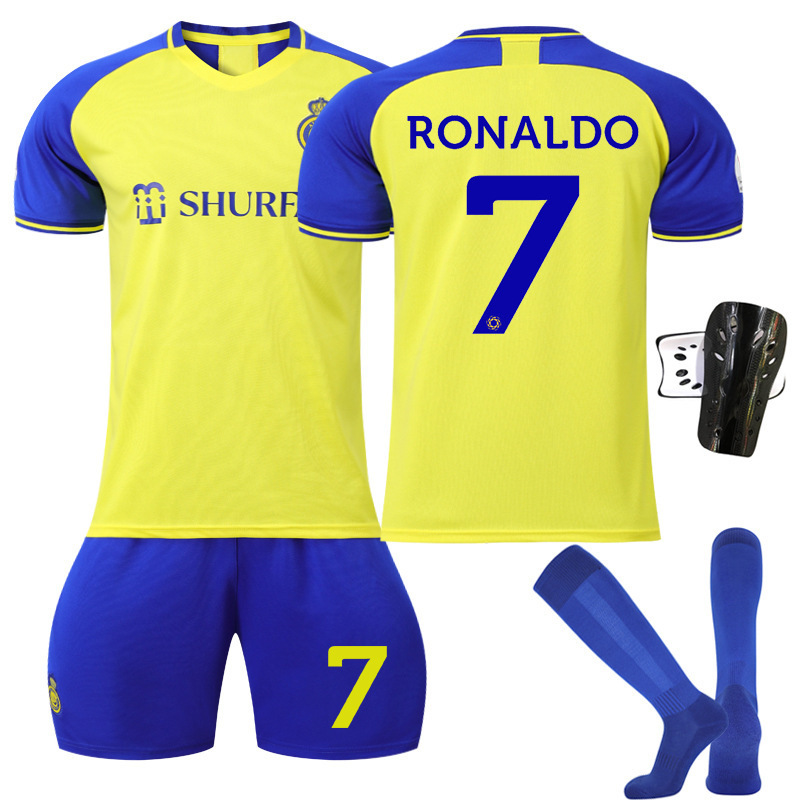 Riyadh victory football uniform suit adult children male outdoor fitness sports C Luo Jersey quick-drying female wholesale