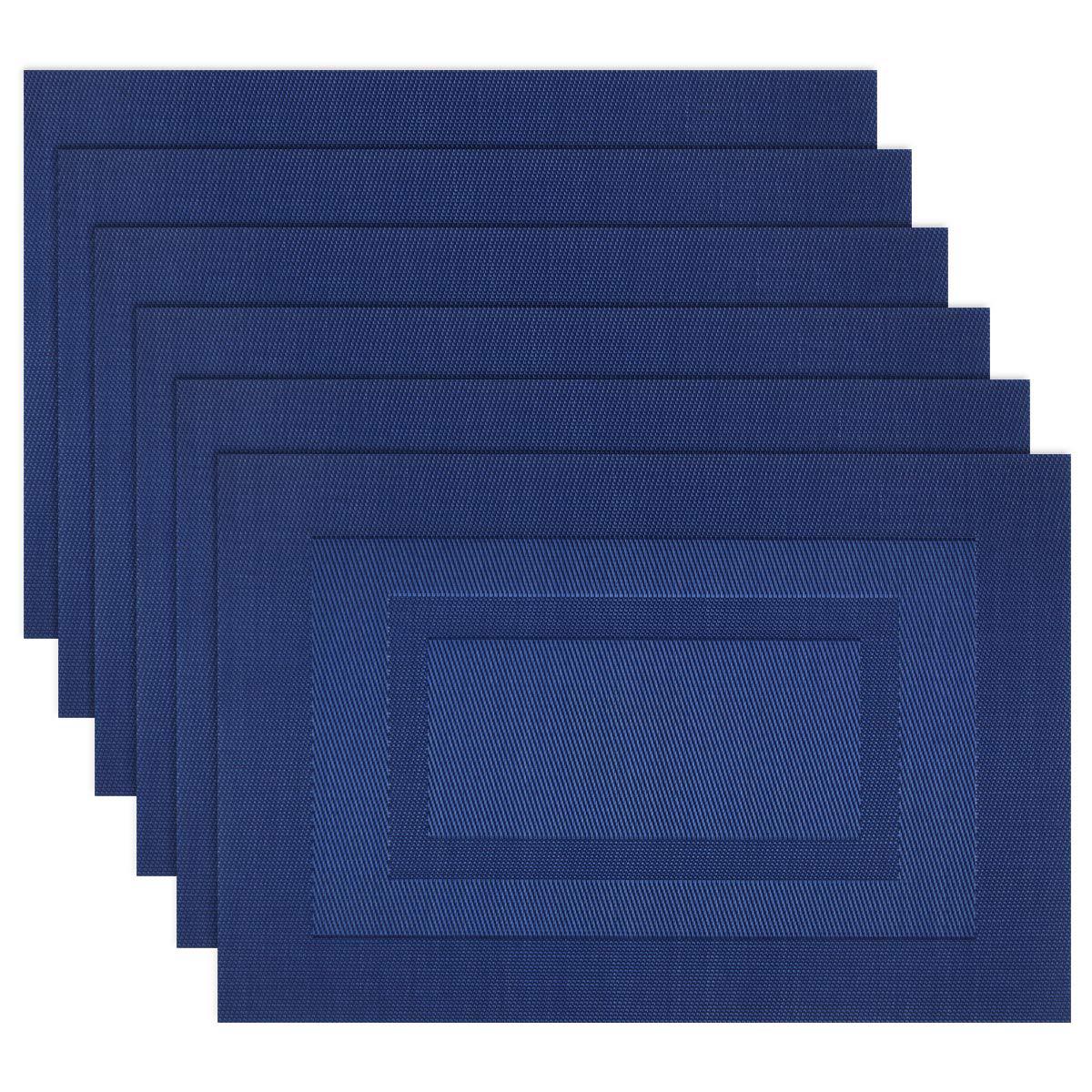 Amazon placemat Teslin pvc double frame placemat coasters waterproof and oil-proof easy to clean bowl mat restaurant wholesale