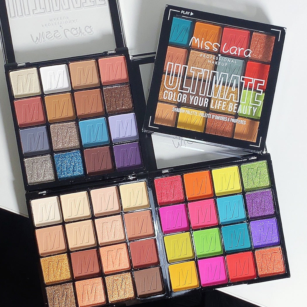 Miss Lara16 color eyeshadow plate pearlescent matte waterproof not easy to take off makeup color series Summer vitality European and American makeup
