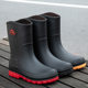 New men's waterproof shoes rain boots non-slip rain boots in the tube fashion rubber shoes Korean version of the foot casual wholesale cross-border
