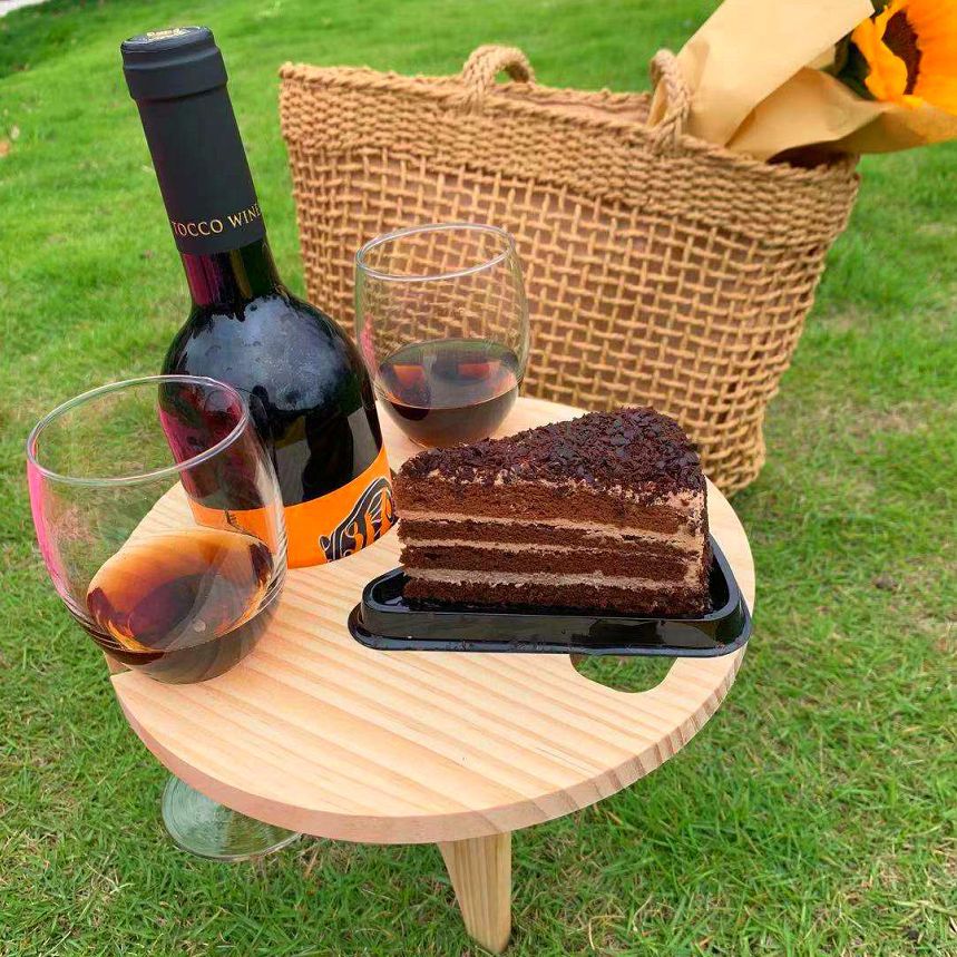 Outdoor Wine Table Outdoor beach Wine rack suburban picnic cross-border folding portable Wine Table