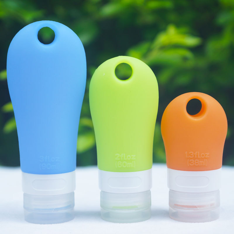Silicone sub-bottle squeeze soft lotion bottle convenient empty bottle wash bath suit travel storage bottle