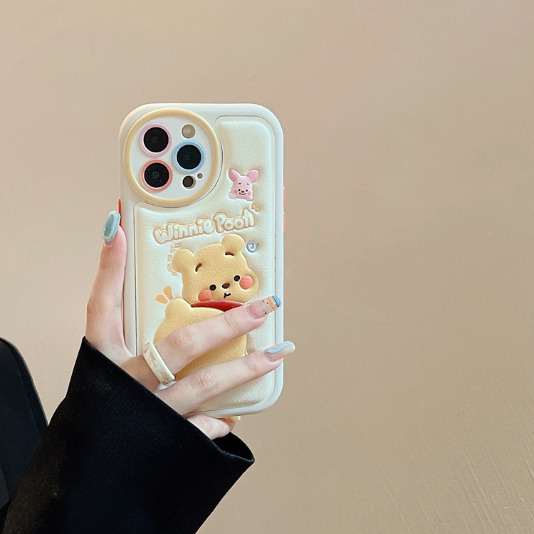 卡通可愛小熊適用iphone14pro max蘋果13手機殼12可愛15小狗情侶