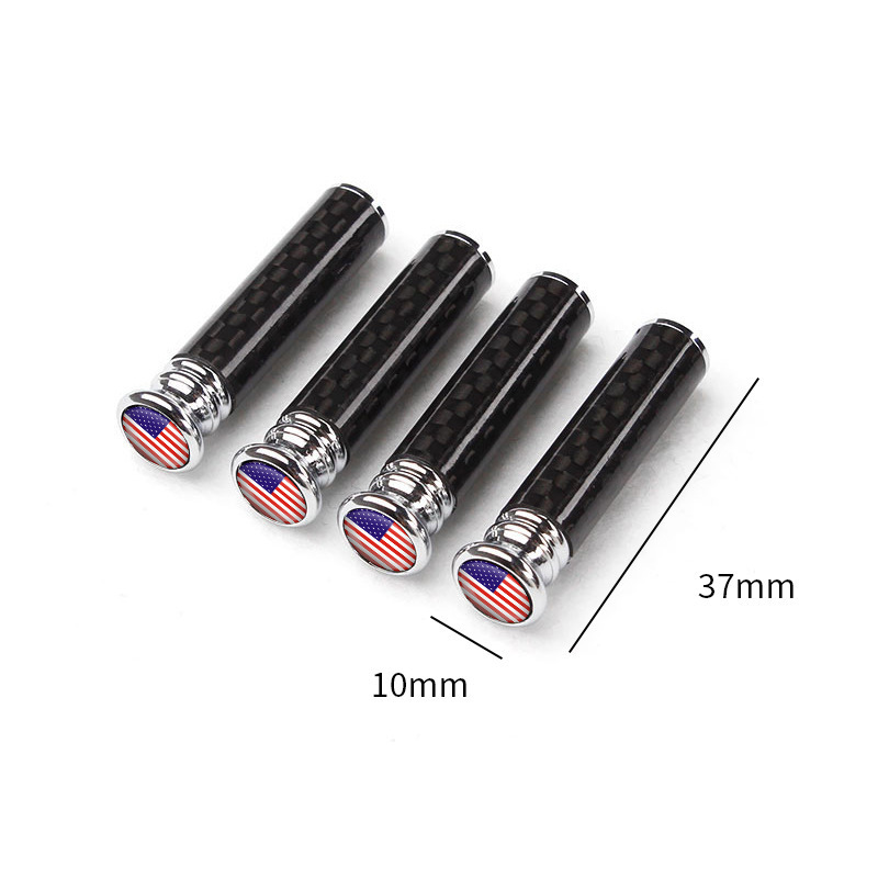 Cross-border hot-selling car carbon fiber door lift Bolt US logo modified car door lock buckle door knob Universal