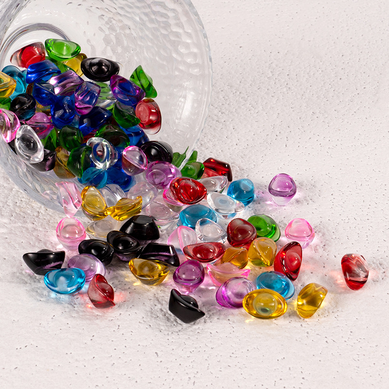 Wholesale yellow crystal size ingot glass jewelry company holiday event gifts home decoration ornaments