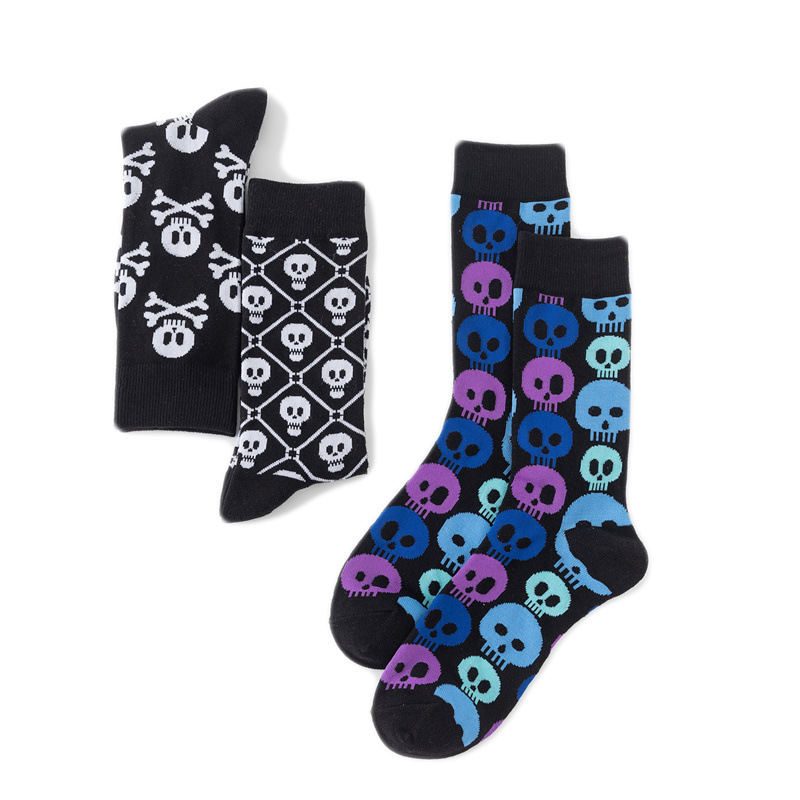Casual Four Seasons Socks European and American Men's Tiger Cartoon Socks Wholesale Tiger Year Cotton Mid-tube Socks Women's Leopard Print Cross-border Animal Socks