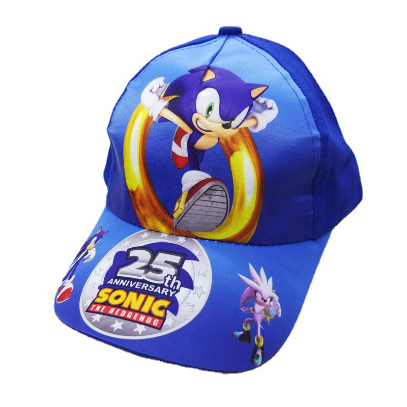 Cross Border Hedgehog Sonic Children's Baseball Cap Student Anime Cartoon Cap Sonic Kid Kids Sun Hat