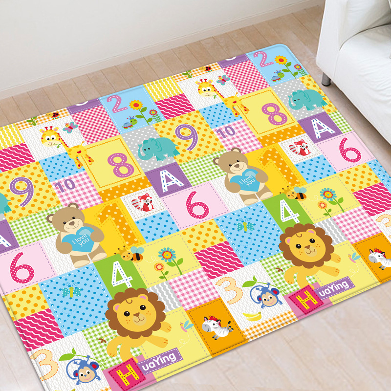 Infant Double-Sided Crawling Mat Thickened Waterproof Home Living Room Bedroom Game Floor Mat Baby Toddler Drop-Resistant Mat