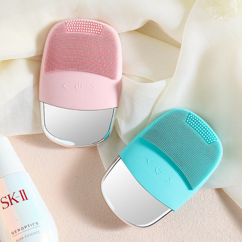 Silicone Cleansing instrument Electric Silicone Cleansing instrument deep pore cleaning Mini Waterproof ultrasonic vibration face washing instrument