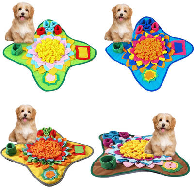 Cross-border new pet sniffing mat dog puzzle training hidden food blanket slow food mat self-hi decompression sniffing mat wholesale