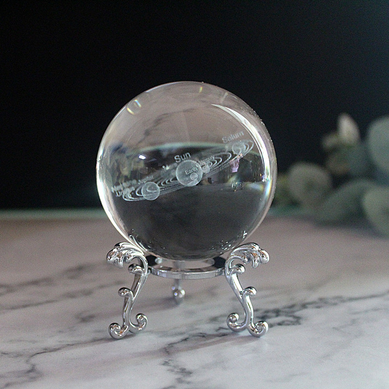 Crystal ball base ball holder crystal diamond metal silver gold bracket ore stone decoration display stand