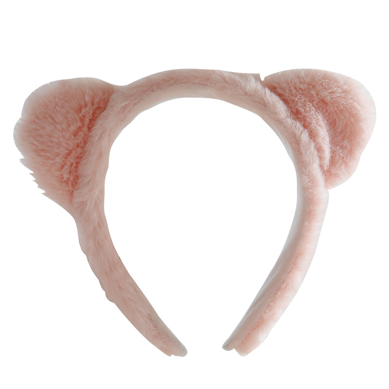 Festival Internet Celebrity All-match Plush Wide-brimmed Hair Band Headband Women's Face-washing Hair Stamp Headdress Outing Hair Accessories Hair Band Hair Stamp