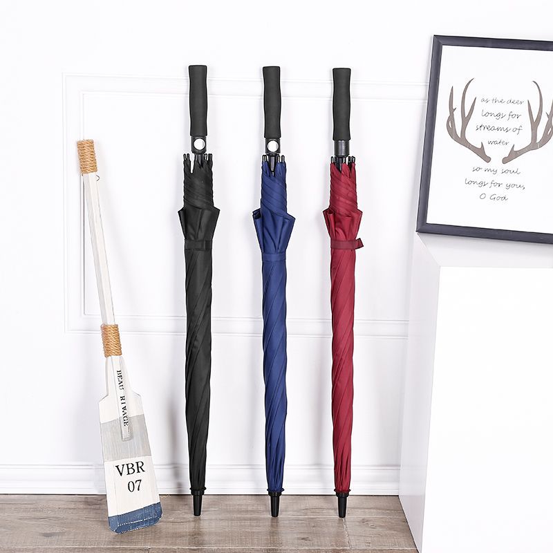 large-automatic-open-fiber-golf-umbrella-long-handle-bent-straight-rod-rain-umbrella-business-gift-advertising