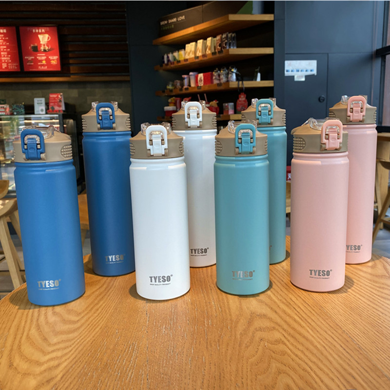 Taishuo Creative Large Capacity Thermos Cup with Straw Portable Sports Kettle Personalized Trendy Water Cup for Men and Women Students