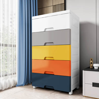 Storage Cabinet Drawer Type Thickened Large Plastic Cabinet Children's Toy Storage Box Home Sundries Living Room Bedside Table