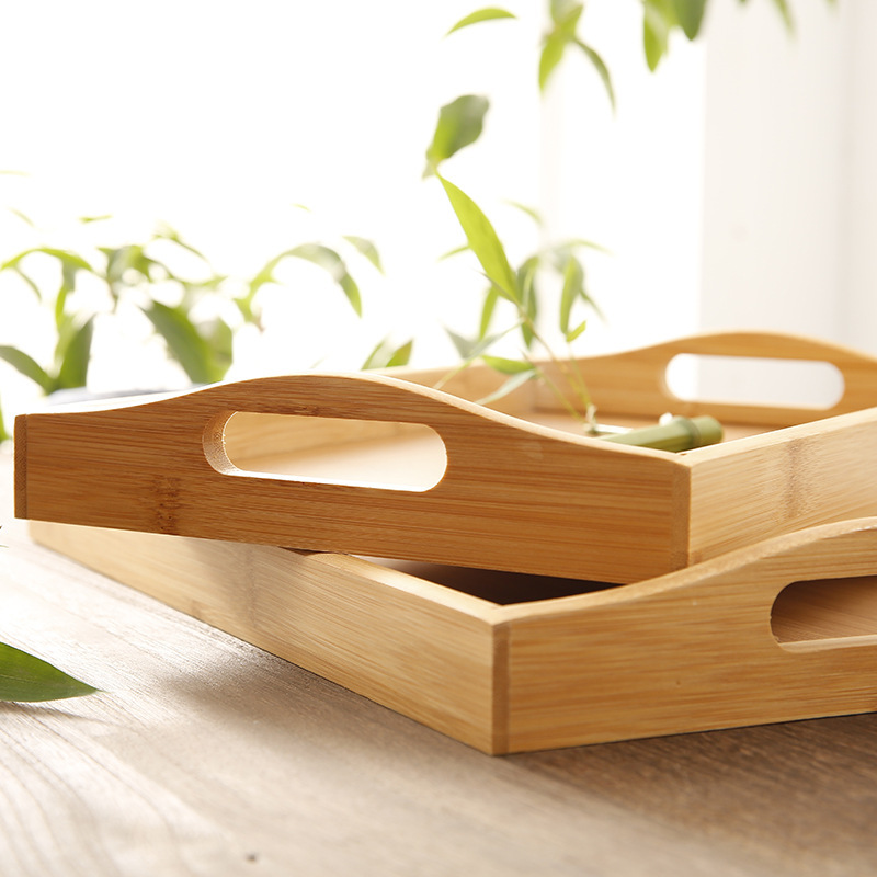 竹の木のトレーの長方形の家庭用のお茶の皿のレストランのホテルの手提げのパンの木の皿の月子の端の食事の皿は木の皿を焼きます|undefined